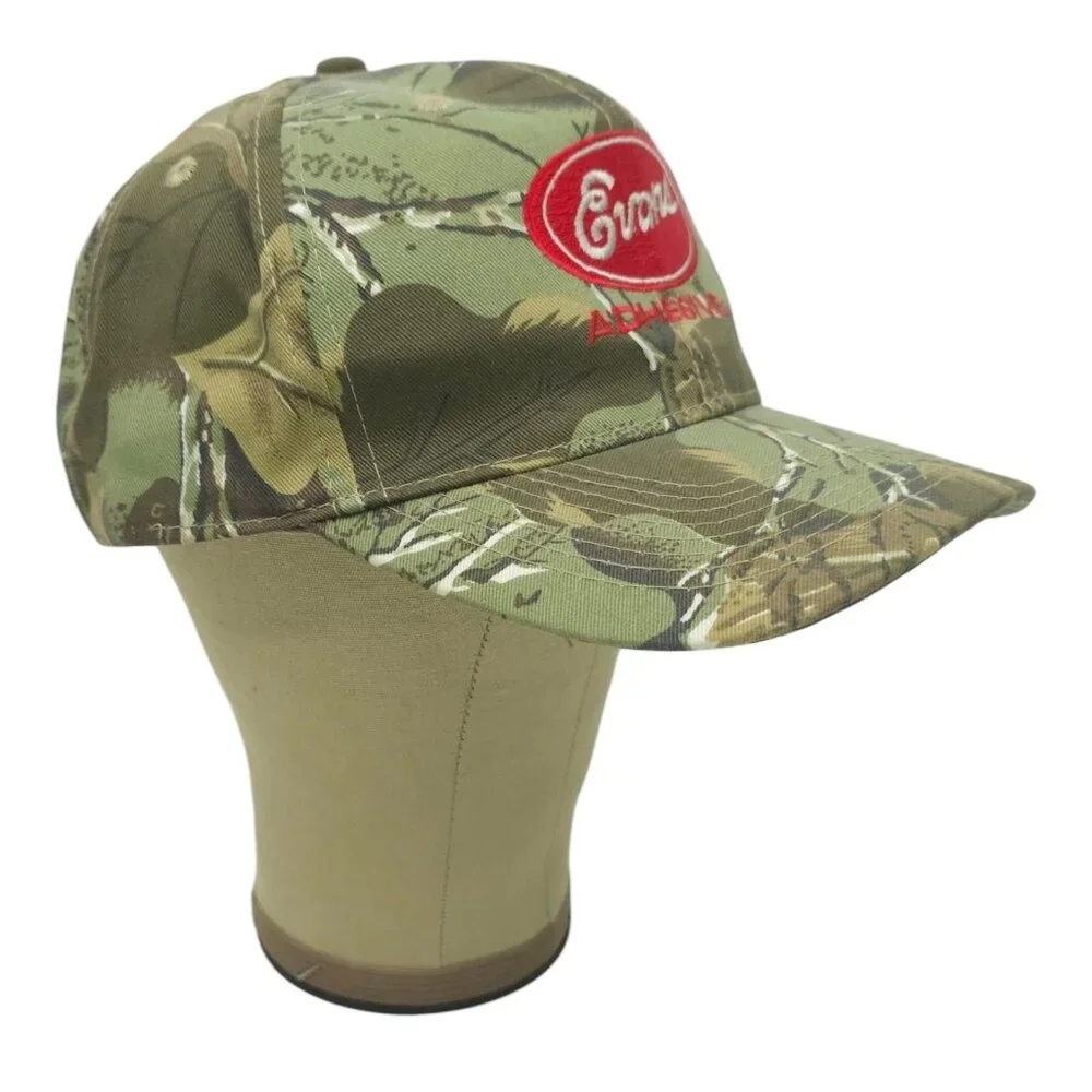 Otto Evans Adhesive Camo Snapback Cap Hat Trucker Baseball Logo Patch NWOT